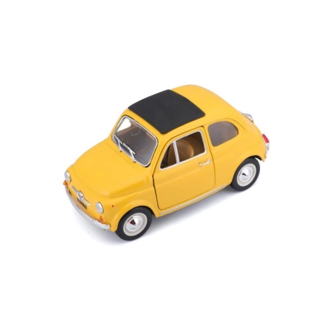 Modèle Bburago voiture Fiat 500 F 1965 jaune 1:24
