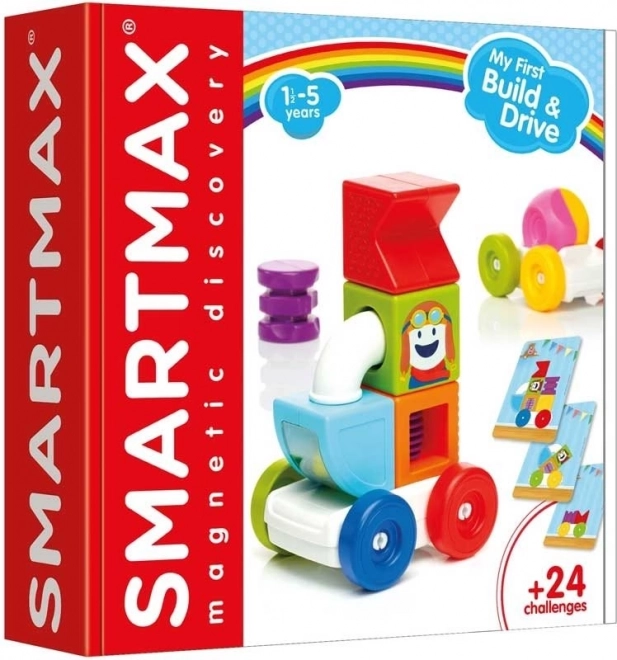 SmartMax - Mijn eerste magnetische bouwnet met auto 2v1