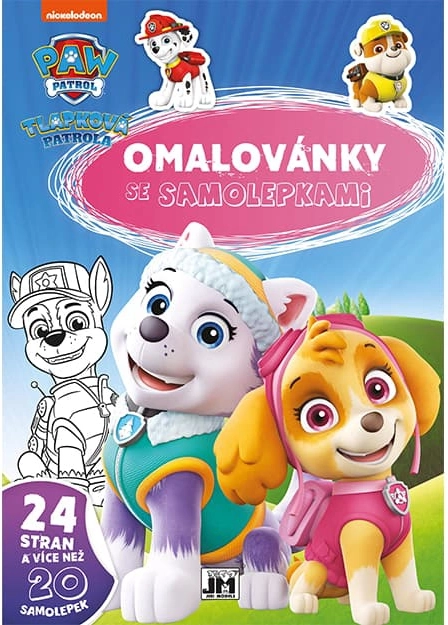 Kleurplaten A4 met stickers PAW PATROL