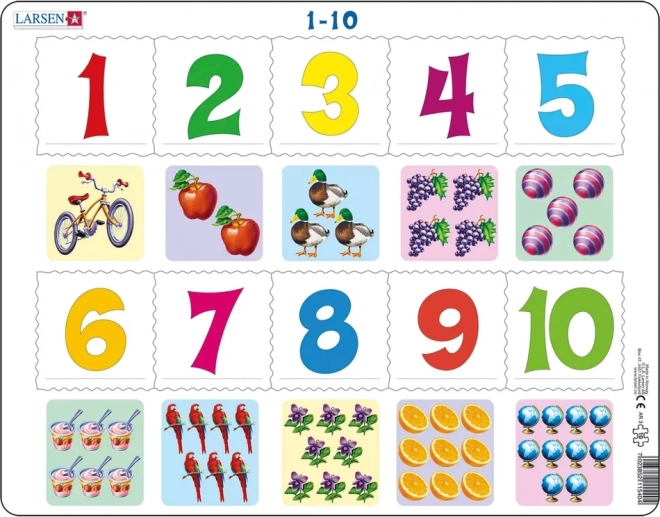 Puzzle Larsen Chiffres 1-10, 10 pièces