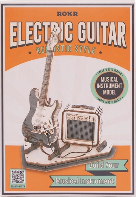 Wooden 3D Puzzle Electric Guitar