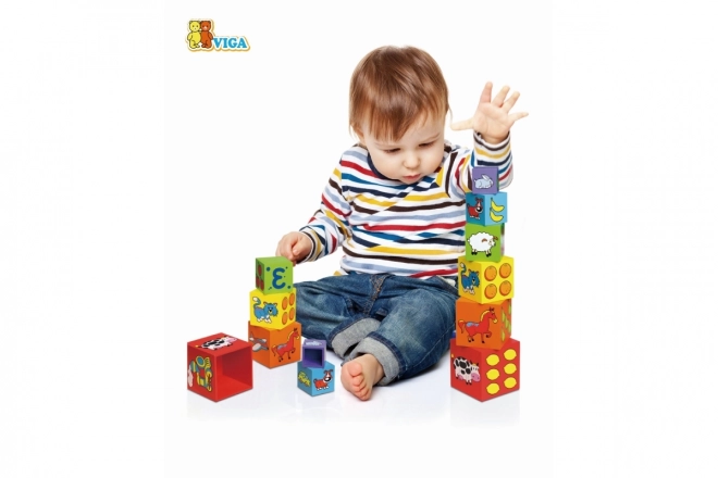 Holzbausteine für Kinder ab 12 Monaten