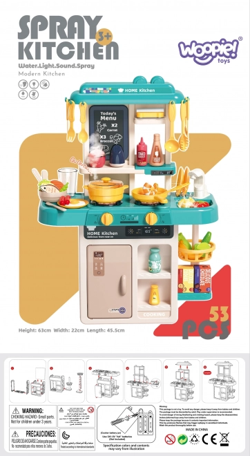 Interactieve keuken voor kinderen Woopie met accessoires