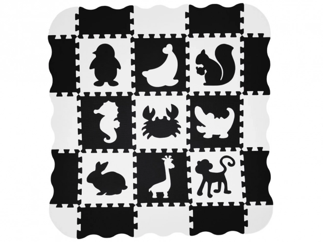 Contrasterende schuimmat dieren en vormen