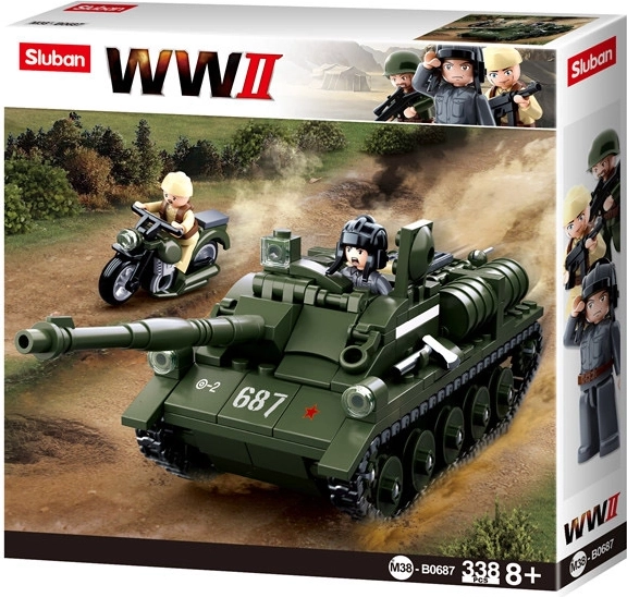 Sluban WWII Canon automoteur soviétique SU-85 Chasseur de chars