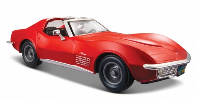 Model metalen 1970 Chevrolet Corvette rood