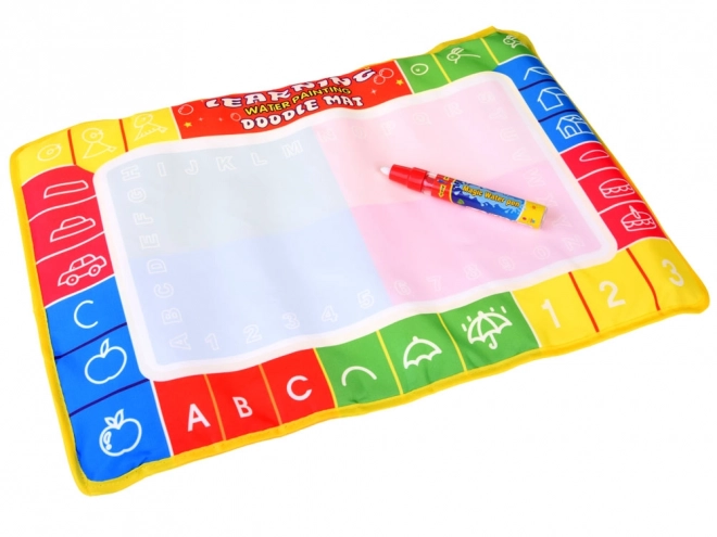 Kleurige watermat met pen