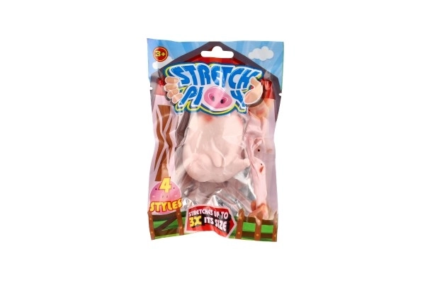 Varken/varkentje anti-stress knijpfiguurtje siliconen 6cm 4 varianten 24 stuks in doos