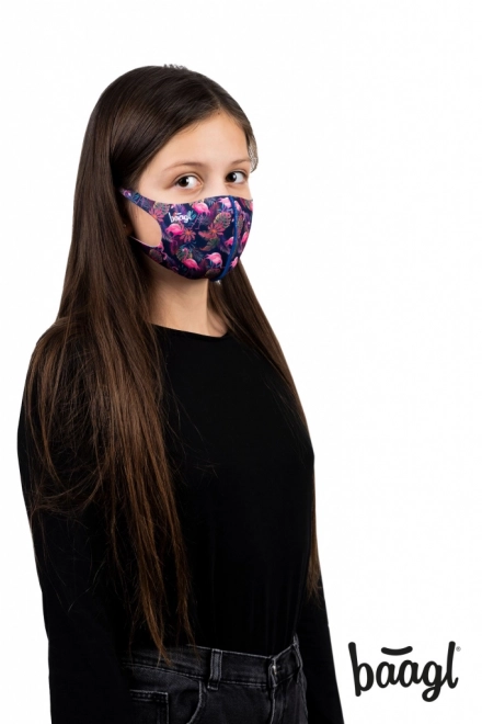 Antibacterieel masker voor kinderen met flamingo patroon