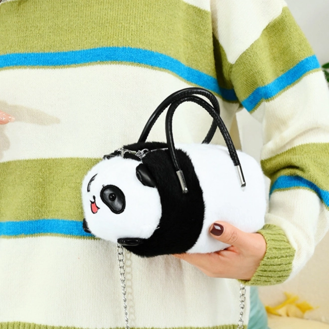 Pluche tas Panda met ketting