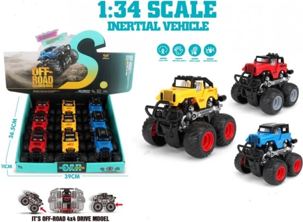 Off-road plastic toy Jeep 1:34