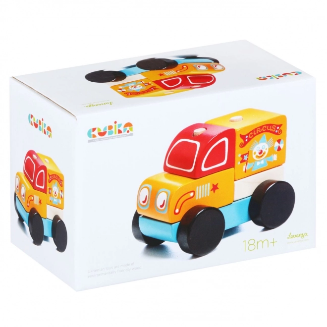 Circus vrachtwagen - houten puzzel 5 delen