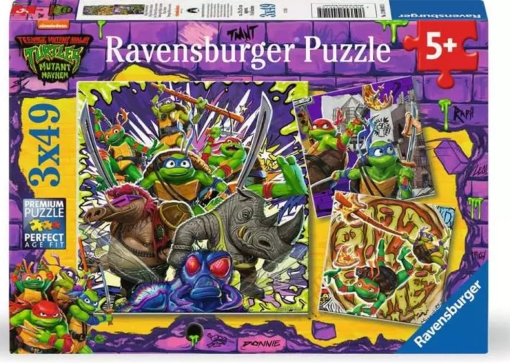 Teenage Mutant Ninja Turtles Puzzle 3×49 pieces RAVENSBURGER