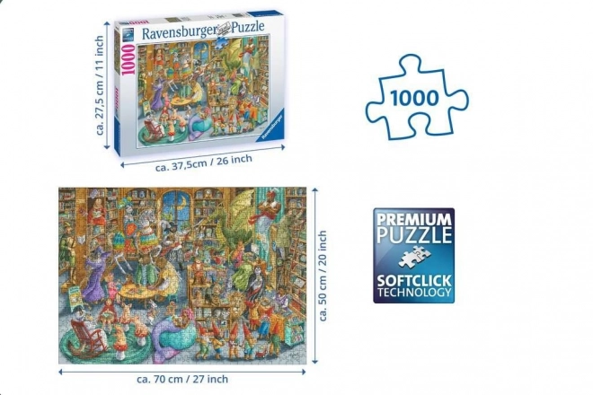 Puzzle 2D 1000 Ravensburger Norden in der Bibliothek