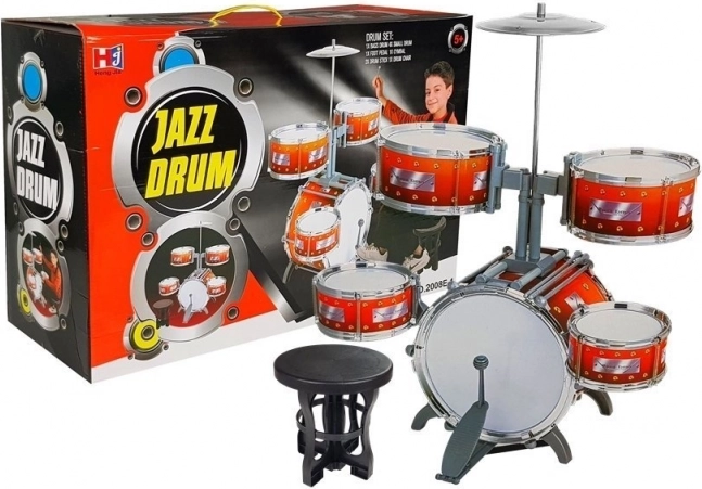 Batterie pour enfants avec 5 tambours et une cymbale