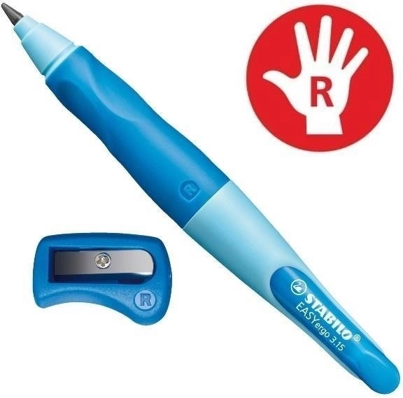 STABILO EASYergo ergonomic pencil for right-handers with sharpener blue