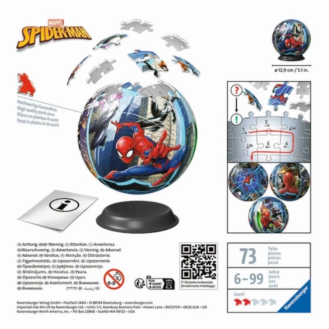 Puzzel-Bal Spiderman 72 stukken
