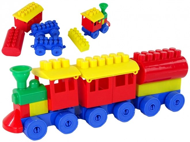 Kleurige trein K2 bouwpakket 3 stuks