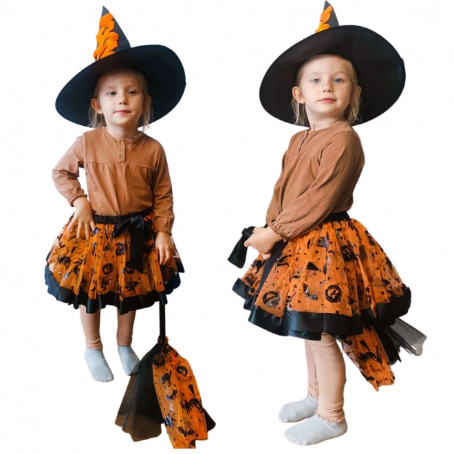 Carnavalskostuum hekserij oranje