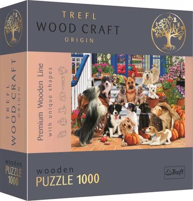 Wooden Puzzle TREFL Wood Craft Origin Dog Friendship 1000 Pieces