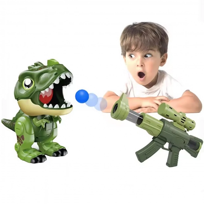 Interaktive Pistole mit Schaumstoffkugeln und Dino-Shooter