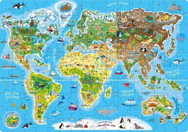 World Map Puzzle 160 Pieces