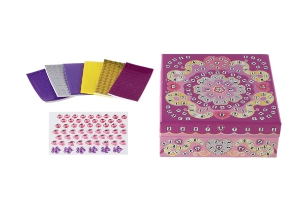 Creatieve set sieradendoosje met mozaïek en accessoires in doos 21x18x5,5cm