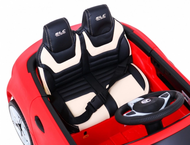 Mercedes Benz SLC300 Kinderauto op batterij Rood + geluiden MP3 Lichten + afstandsbediening + langzame start