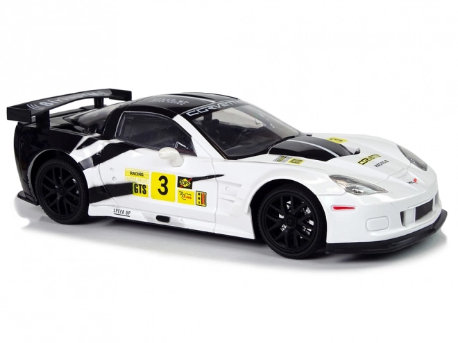 Racesportwagen R/C 1:18 Corvette C6.R Wit 2.4 G Lichten