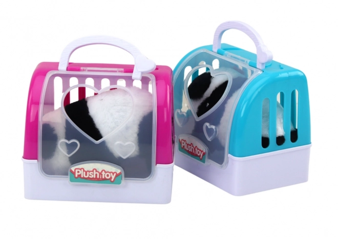 Interactieve pluchen panda in de kleur Transporter Pink Blue