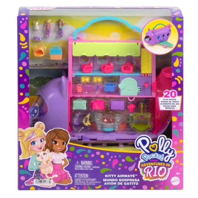 Polly Pocket Katzen-Abenteuerflugzeug