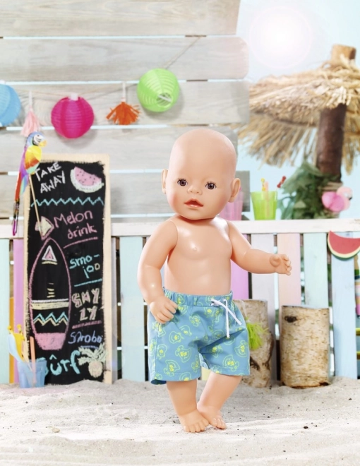 Baby born sommerliche Badeshorts blau