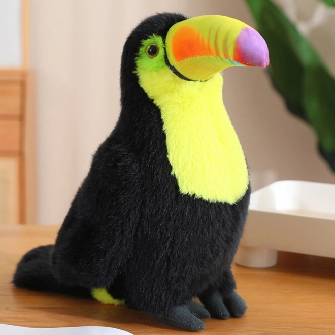 Pluche toekan 30 cm – geel