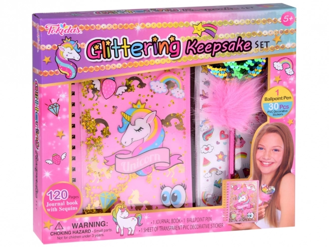 Unicorn Magic Secret Diary with Colorful Stickers