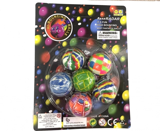 Set stuiterballen 3,5 cm – 6 stuks