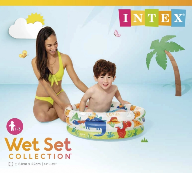 Inflatable kids’ pool with dinosaurs 61 × 22 cm Intex