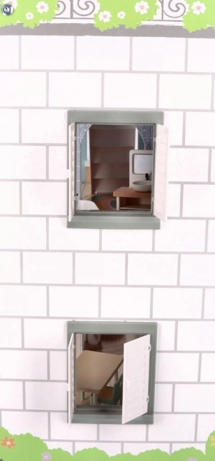 Grote houten poppenhuis