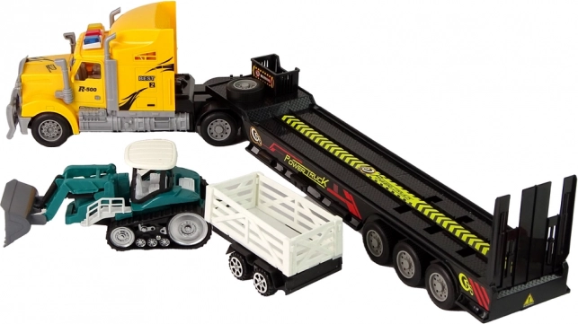 Transporting machines on the trailer