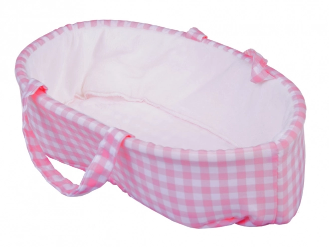 Stoffen paspop pasgeborene met roze muts
