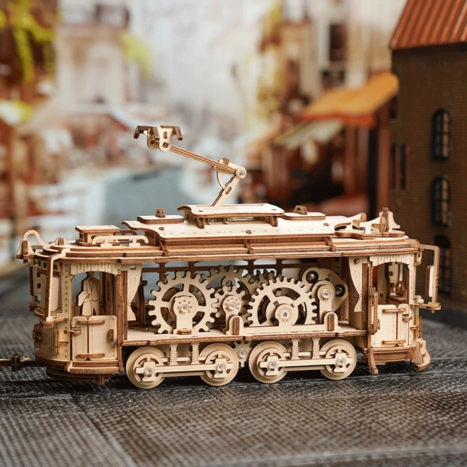 RoboTime 3D houten mechanische puzzel Tram