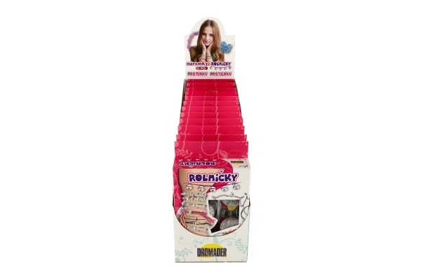 Kreatieve set met belletjes van plastic in doos 12x21x3,5cm 12 stuks in box