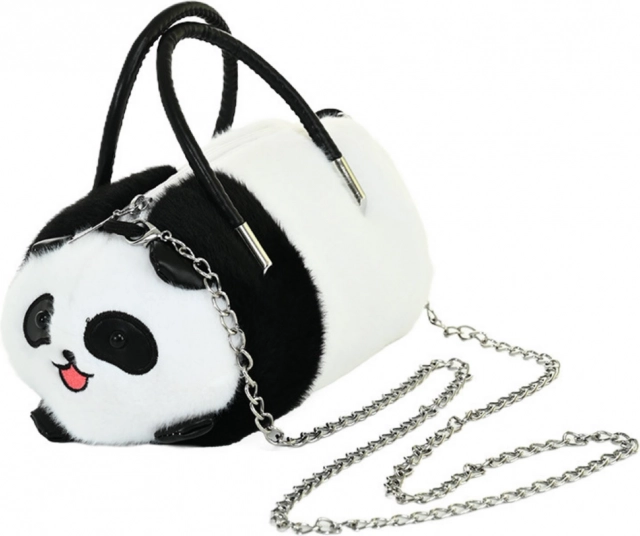 Pluche tas Panda met ketting