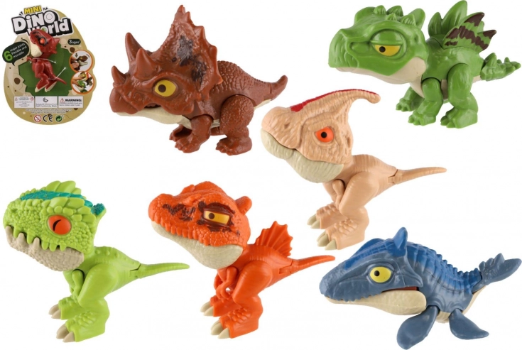 biting dinosaur mini 8 cm – plastic figurine on card