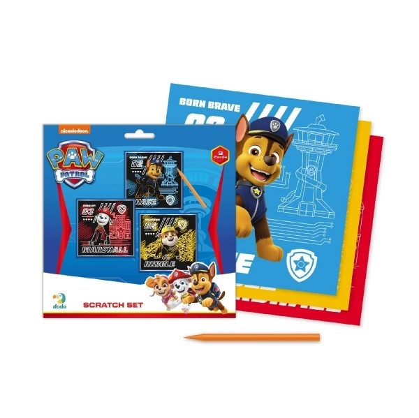Scratch afbeelding Paw Patrol gekleurd