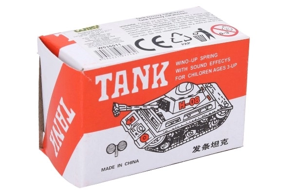 Metalen opwindtank met sleutel