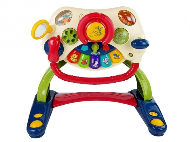 Interactieve loopwagen met stuur 3 in 1 voor baby's