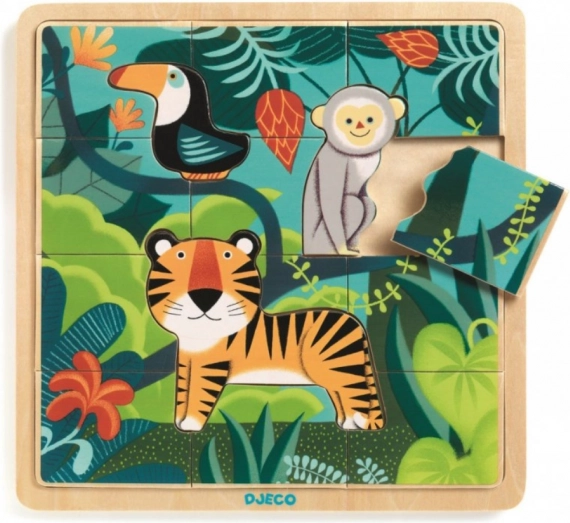 Wooden Puzzle Tiger and Friends