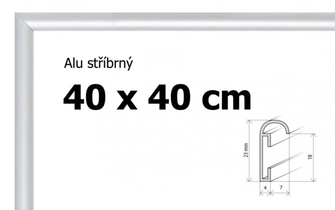 Aluminiumrahmen Silber 40x40 cm