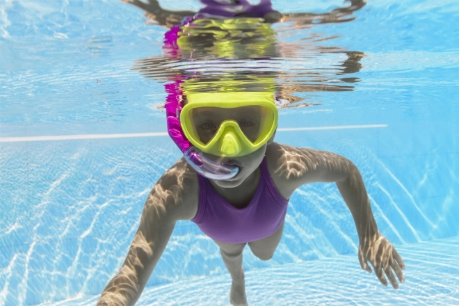 Kinder snorkelmasker met gele en roze buis Bestway