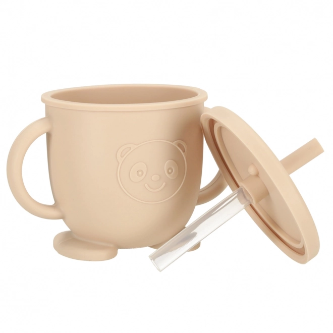 Siliconen babyset uil, 8 stuks, beige